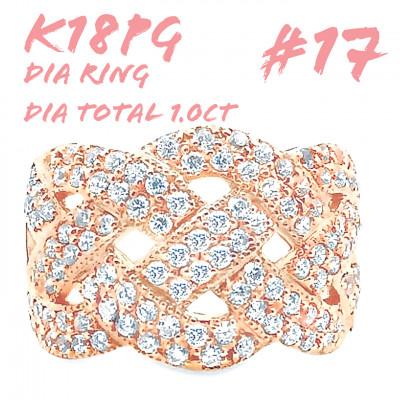 ふるさと納税 笛吹市 K18PG DIA RING 1.0CT 1本 RAAT-20DI-R #17