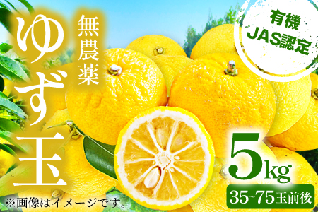 A-78 【有機JAS認定】無農薬ゆず玉　5kg