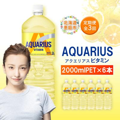 ふるさと納税 恵庭市 【定期便:全3回】アクエリアス ビタミン 2LPET×6本【38008701】