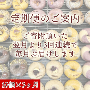 【3回定期便】日々ベーグル10種セット_ M158-0002