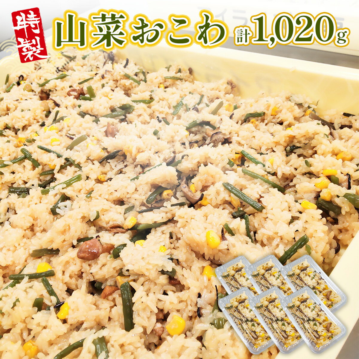 【ふるさと納税】特製 山菜おこわ 170g 6p [アイライズ工房 福岡県 宇美町 um40azo730002] 山菜 おこわ 惣菜 冷凍 レトルト