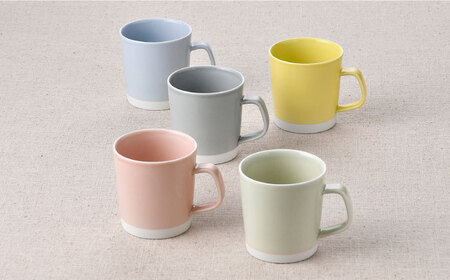 【波佐見焼】 Pasty（パスティー）　マグカップ　パステルカラー　5色セット　【福田陶器店】[PA412]