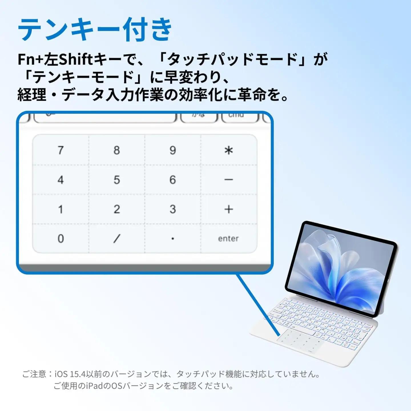 EWIN SmartPad Folio Premium 一体型テンキー＆タッチパッド(ブラック) [1680]