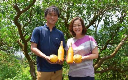 おわせの雨夏（あまなつ）  100% ジュース720ml × ２本  無農薬 ワックス・防腐剤不使用 木成り 完熟 甘夏  ギフト 贈答 日用 でも使える 三重 尾鷲 の 柑橘 特産品  TK-18　