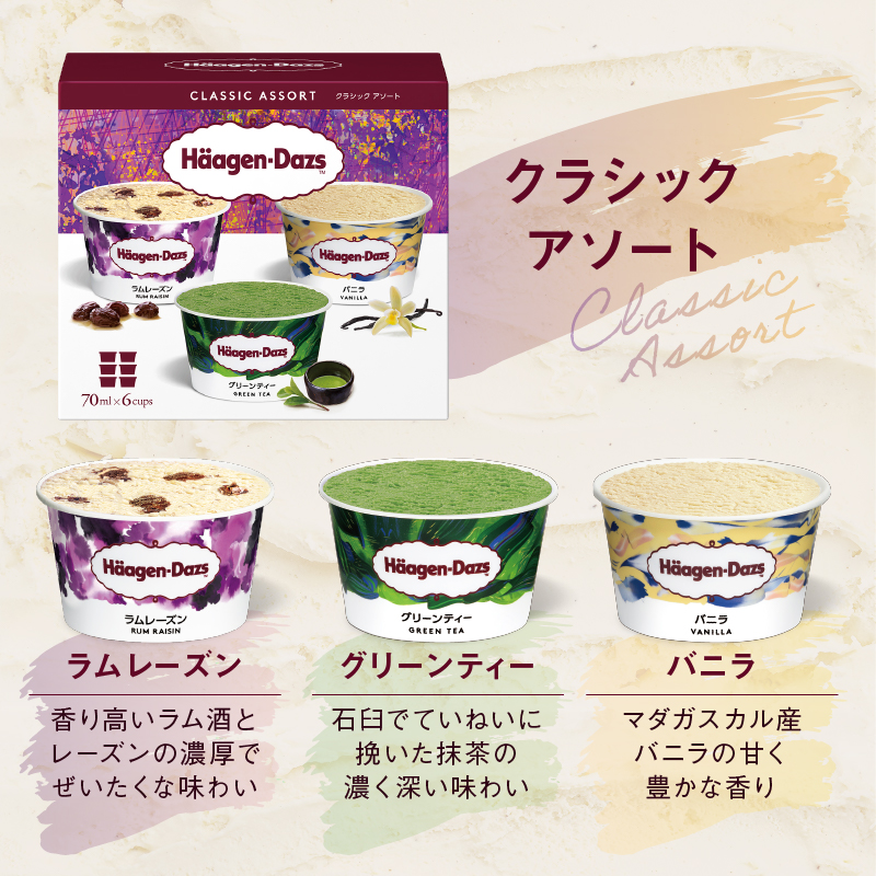 ≪母の日までにお届け!!≫ハーゲンダッツ『バラエティアソートボックス6箱セット』 アイス スイーツ デザート_H0016-124-mo