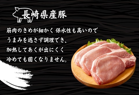 長崎県産豚ロース テキカツ用　120g×4枚【111-0001】
