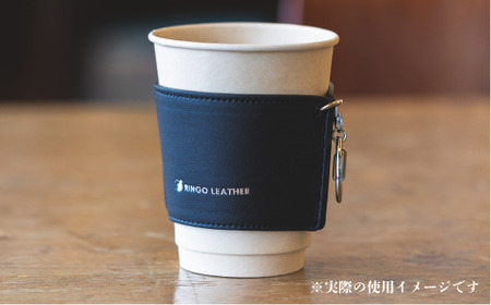 りんごレザー RingoLeather(登録商標) CUP SLEEVE 【 黒 】 株式会社SORENA カップスリーブ 信州 8500円 長野県 飯綱町