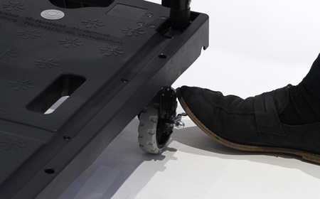 花岡車輌 車輪もたためる台車 フラットフラットカート 軽量 コンパクト ブラック F-CART2 No.189