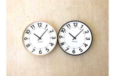KATOMOKU Plywood clock km-106　木製掛け時計（ブラウン）