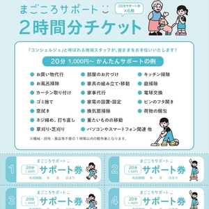 まごころサポート2時間分チケット（20分サポート券×6枚）【 サポート チケット 栃木県 足利市 】