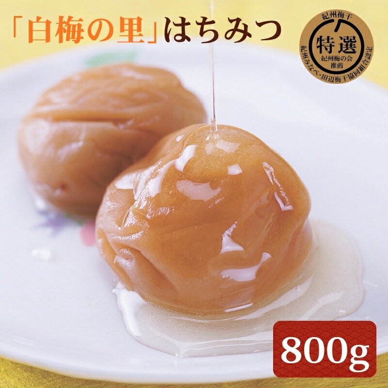 【ふるさと納税】特選 紀州南高梅「白梅の里」はちみつ 800g |梅干 うめぼし 南高梅 はちみつ梅 蜂蜜 和歌山
