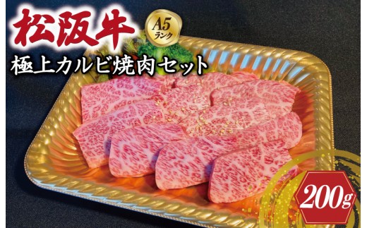 
                  特選A5 松阪牛 職人カットの極上カルビ 焼肉セット 自家製タレ付き（200g）【焼肉和牛料理　金竹】お取り寄せ 肉 牛 牛肉 和牛 ブランド牛 高級 国産 冷凍 人気 KT4
                