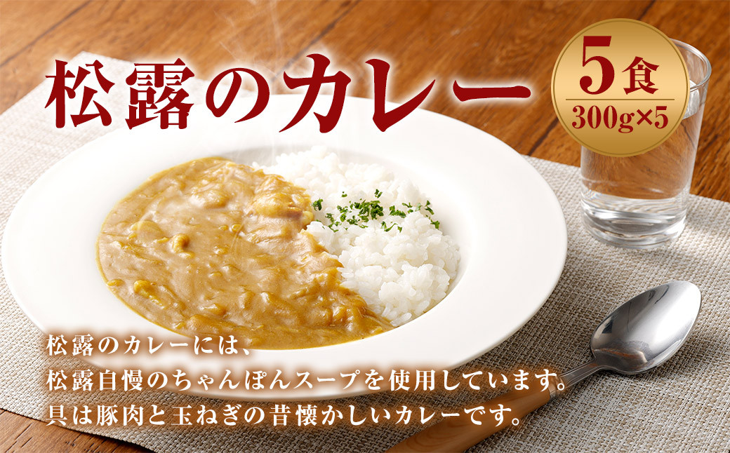 ちゃんぽんの松露 松露のカレー 5食 セット 冷凍