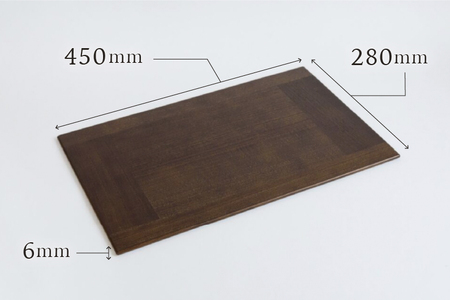 KIRI Place Mat（2枚組）【ブラウン】 《1枚のサイズ：450×280×6（mm）》ランチョンマット プレースマット テーブルコーディネート 敷物 木製 無垢材桐 天然木 お手入れ簡単 加