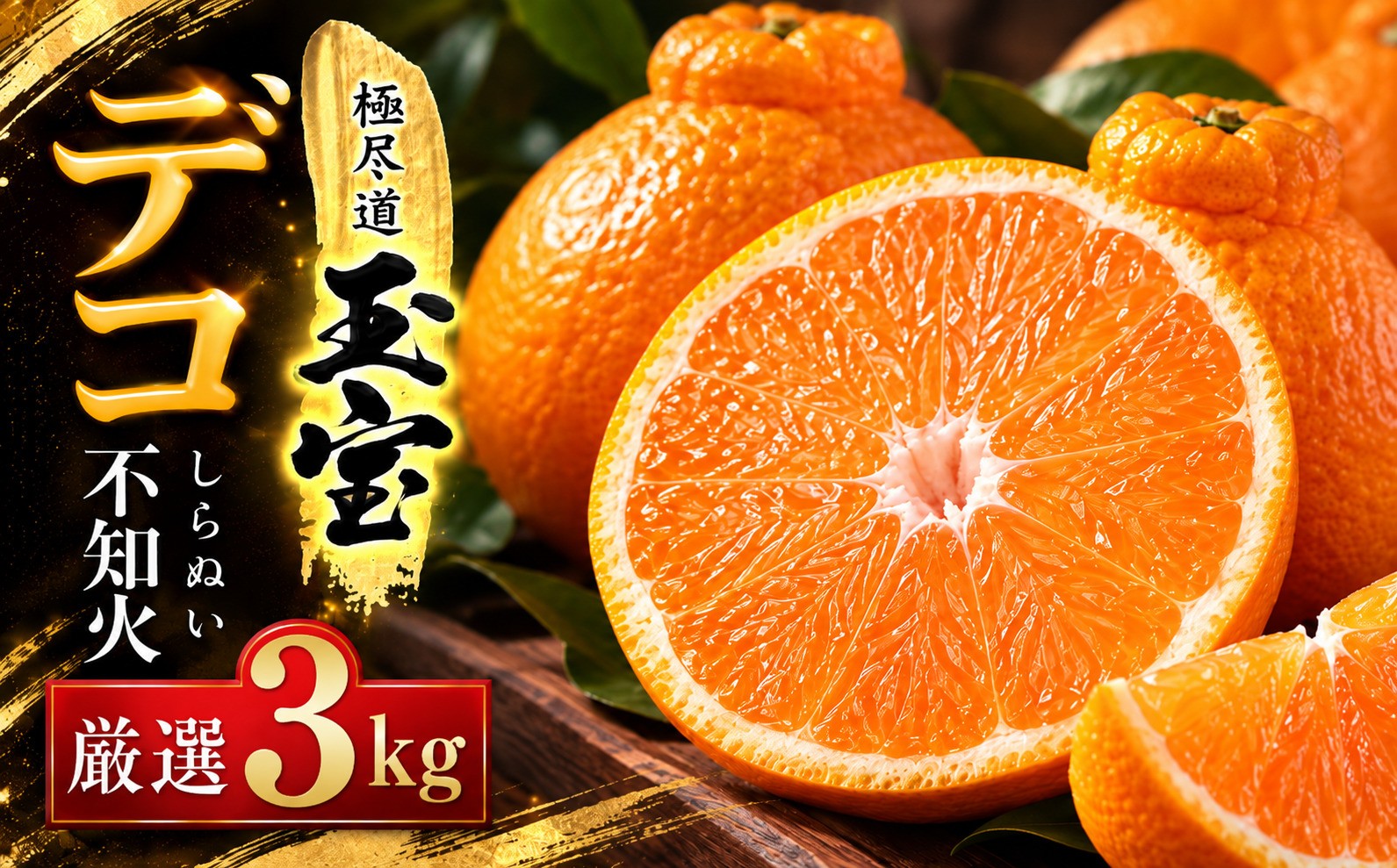 
                  ＜愛媛名産＞玉宝デコ(不知火)　3kg＜C64-49＞【1511375】 YWTY038
                