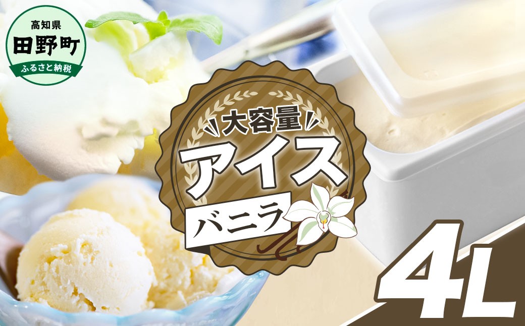 
                  【四国一小さなまちのアイス屋さん】バニラ アイスクリーム 大容量 アイス 4000ml 4L 業務用 4リットル デザート スイーツ お菓子 アイス ミルク 大容量 いっぱい 松崎冷菓 取り寄せ お取り寄せ おすすめ 人気 ランキング ふるさと納税 ふるさとチョイス
                