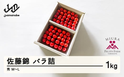 《先行予約》2026年 山形県産 令和8年産 さくらんぼ 佐藤錦 バラ詰1kg 秀 M～Ｌ F20A-898