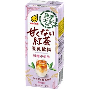 国産大豆使用　豆乳飲料　甘くない紅茶 200ml×24本　1ケース【1615676】