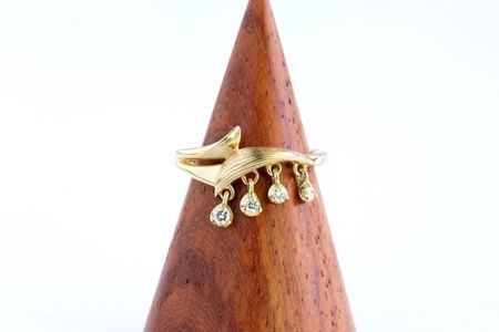 スズラン K10 ダイヤモンド ピンキーリング レディース ジュエリー アクセサリー 1号～7号 ジュエリー 指輪