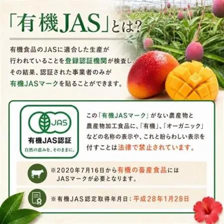 【2027年7月上旬から順次発送・有機JAS認証】オーガニックマンゴー2kg(4～5玉)【配送不可地域：離島】【1589198】