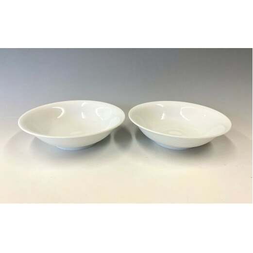 中仙窯 有田焼 白磁 シチュー皿 2枚セット 中尾純作 作家 作家物 白磁 白 器 食器 シチュー皿 カレー皿 パスタ皿 ペア 伝統工芸 A60-79_イメージ3