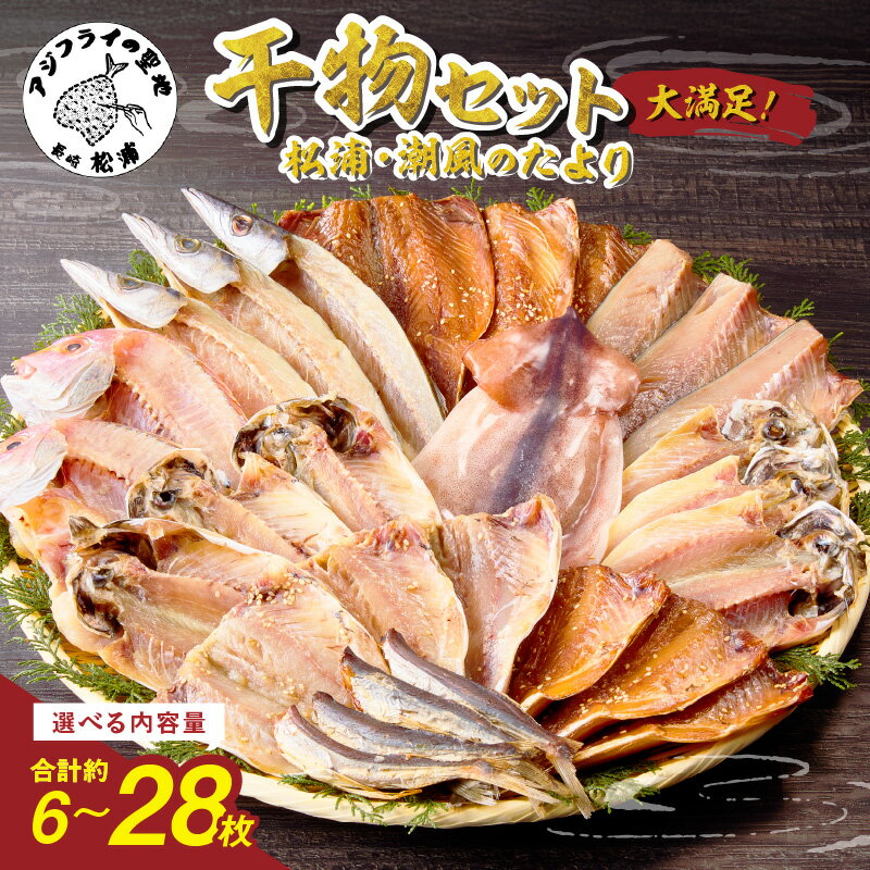 【ふるさと納税】松浦・潮風のたより 干物セット 6～28枚 魚 干物 干し物 セット 干物セット アジ サバ カマス イカ あご 一夜干し 冷凍 海鮮 松浦 おつまみ 詰め合わせ ギフト 冷凍 晩ごはん 贈り物 ふるさと納税 松浦市 送料無料 魚介 魚貝 開き 人気