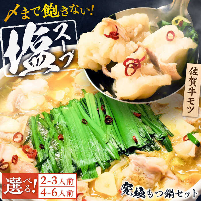 【ふるさと納税】【選べる量】何度食べても飽きない美味しさ！こだわり佐賀牛100% もつ鍋セット 500g（250g×2）/1kg(250g×4) スープ・ちゃんぽん麺付 佐賀牛 もつ鍋 ホルモン 鍋 モツ もつ 吉野ヶ里町/やきとり紋次郎[FCJ100/FCJ087]