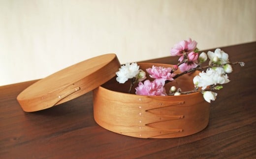 
【台数限定】家具職人の手づくりオーバルボックス＜#3/小サイズ＞　シェーカーボックス
