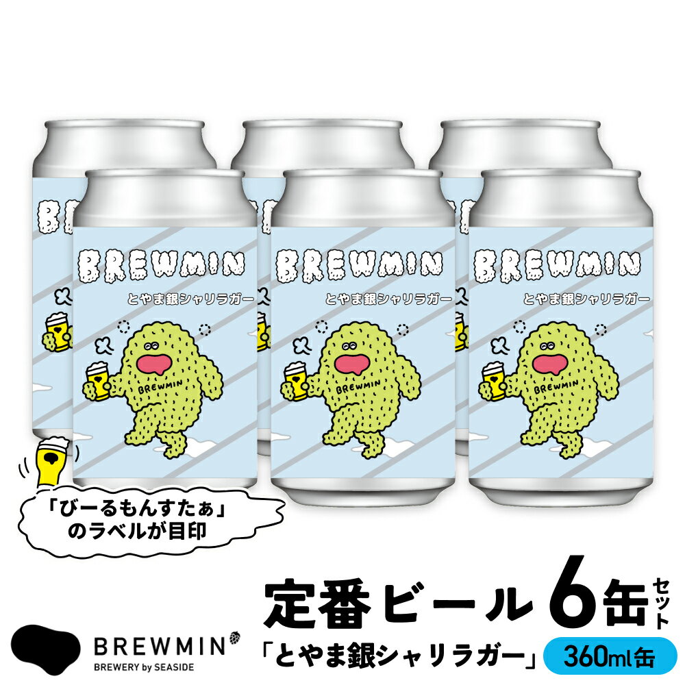【ふるさと納税】〈BREWMIN'の定番ビール〉 クラフトビール「とやま銀シャリラガー」6本