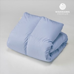 【nishikawa/西川】羽毛ふとん/ジーリンホワイトグースダウン 90％ /シングル/配色ブルー【P263U1】羽毛布団 ふとん | 西川