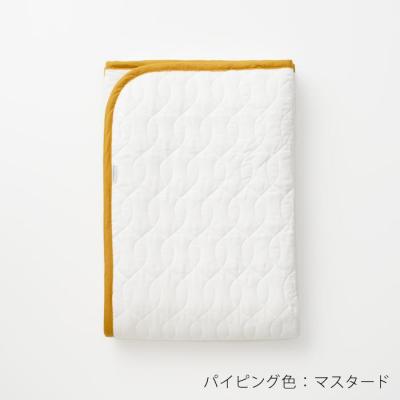 ふるさと納税 京都市 【大東寝具】京和晒綿紗　ガーゼ敷パッド(脱脂綿入り)4層(マスタード・セミダブル) |  | 01