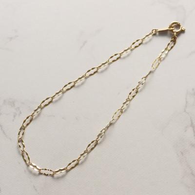 ふるさと納税 大津市 【K10イエローゴールド ペダルLチェーンブレスレット】17cm 印象的な美しさ 上品アクセサリー |  | 03