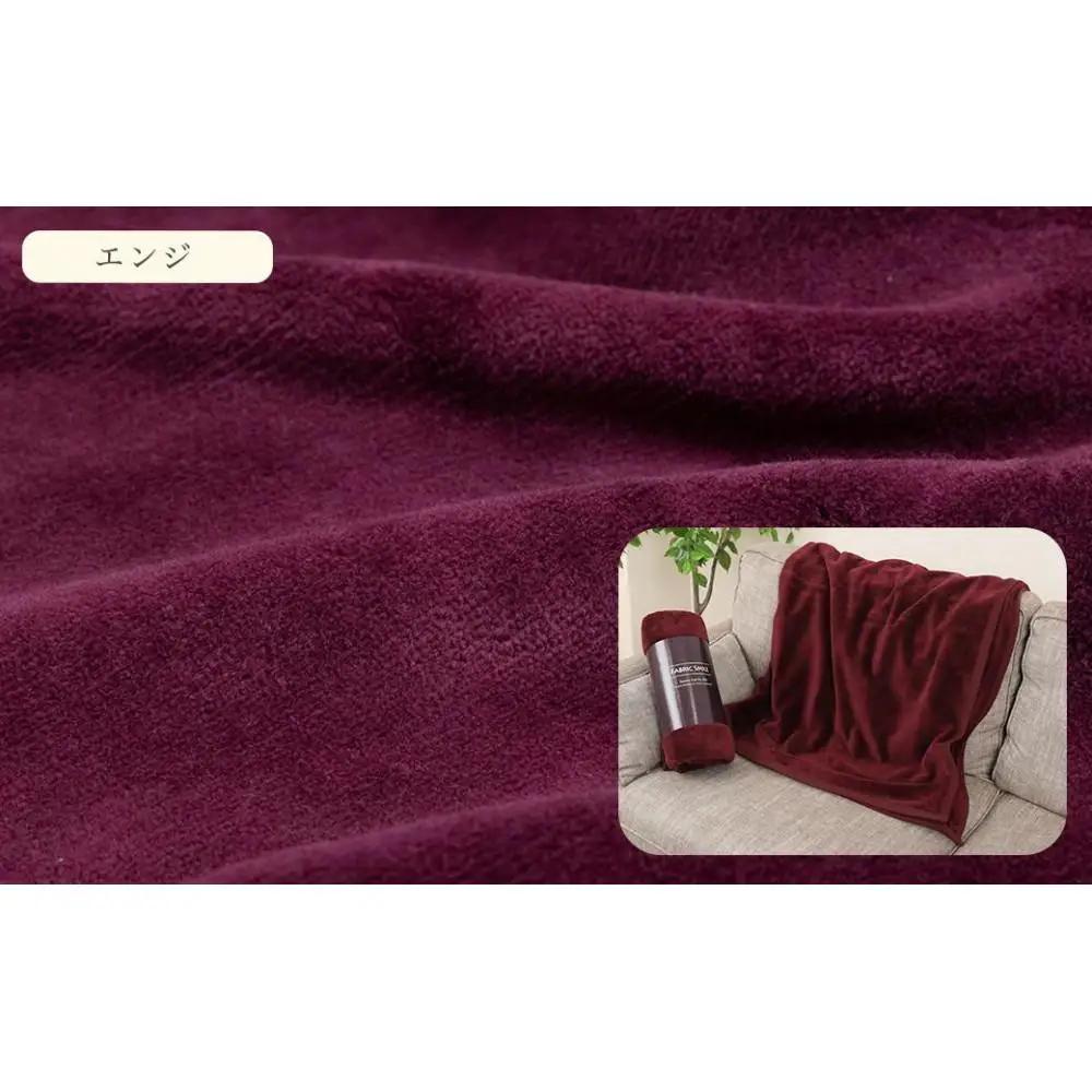 ひざ掛け  エンジ 約140cm×100cm ヨガ 大判 ハーフサイズ 綿毛布 ハーフケット コットン100%  国産 洗える 綿 厚手 天然素材 暖かい 保育園 お昼寝 ブランケット シール織 膝掛