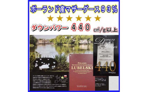 訳アリ【掛け布団】ポーランド産マザーグース93％ 羽毛掛け布団（ダブル：190cm×210cm）（ダウンパワー440）【サカキュー】｜羽毛布団 羽毛ふとん 羽毛掛けふとん 訳あり 羽毛　ダウン　布団　