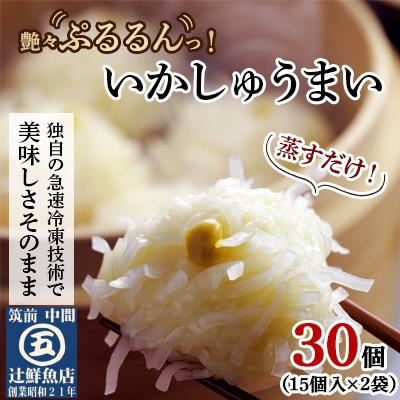 ふるさと納税 中間市 艶々ぷるるんっ。いかしゅうまい30個