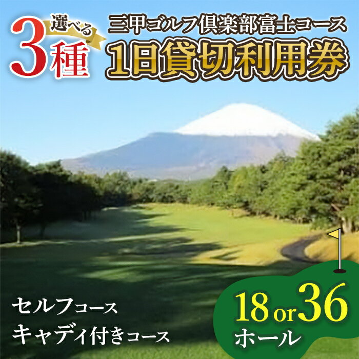 【ふるさと納税】 三甲ゴルフ倶楽部富士コース1日貸切利用券（平日限定） | 選べる 18 or 36 ホール セルフコース キャディ付きコース ゴルフ ゴルフ場 ゴルフプレー券 ゴルフ利用券 利用券 チケット 富士山