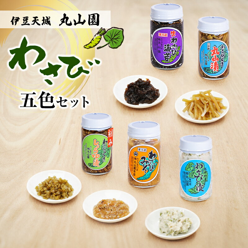 【ふるさと納税】伊豆天城 丸山園 わさび五色セット セット 詰め合わせ わさび 山葵 ワサビ 生わさび おつまみ つまみ みそ 味噌 漬け物 漬物