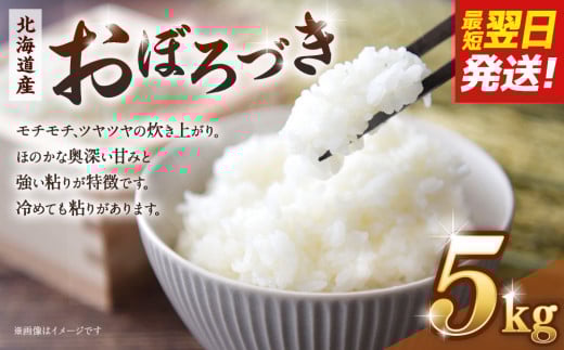 【令和６年産米/最短翌日発送】 北海道産おぼろづき５kg【国産 白米 精米 お米 単一原料米 厳選 生活応援 おぼろづき おすすめ 北海道 美唄市】