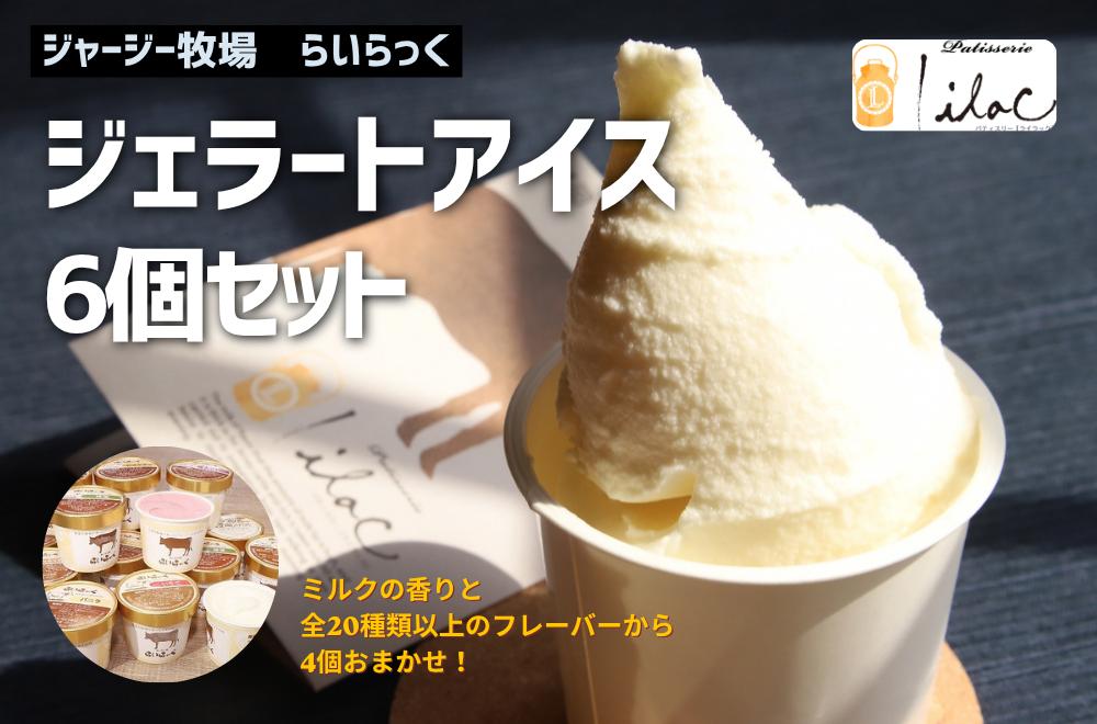 
                  ジャージー牧場らいらっく　ジェラートアイスセット（6個） ジャージー牧場 らいらっく 自家牧場 ジャージー牛 牛乳 ミルク ジェラート アイス おまかせ 手作り 濃厚 AS56BB64
                