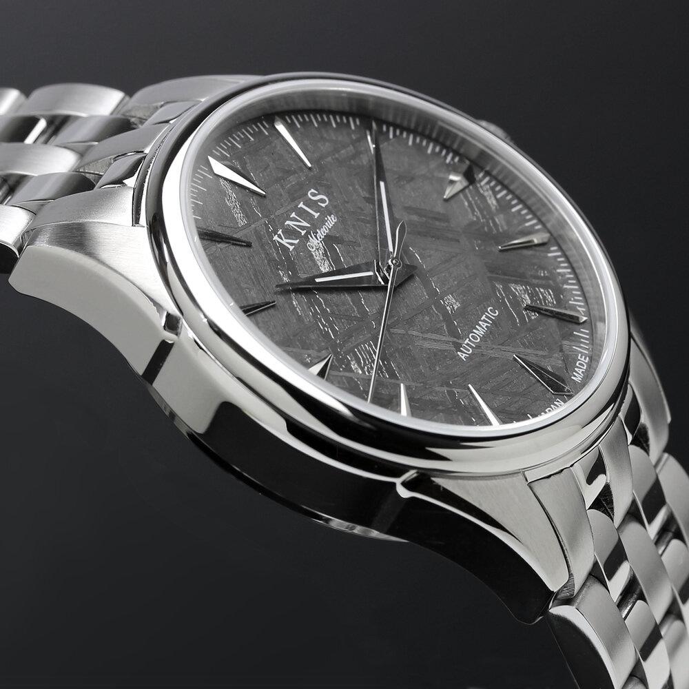 【KNIS KYOTO】 KNIS ニス メテオライト 日本製 自動巻き 腕時計 シルバー