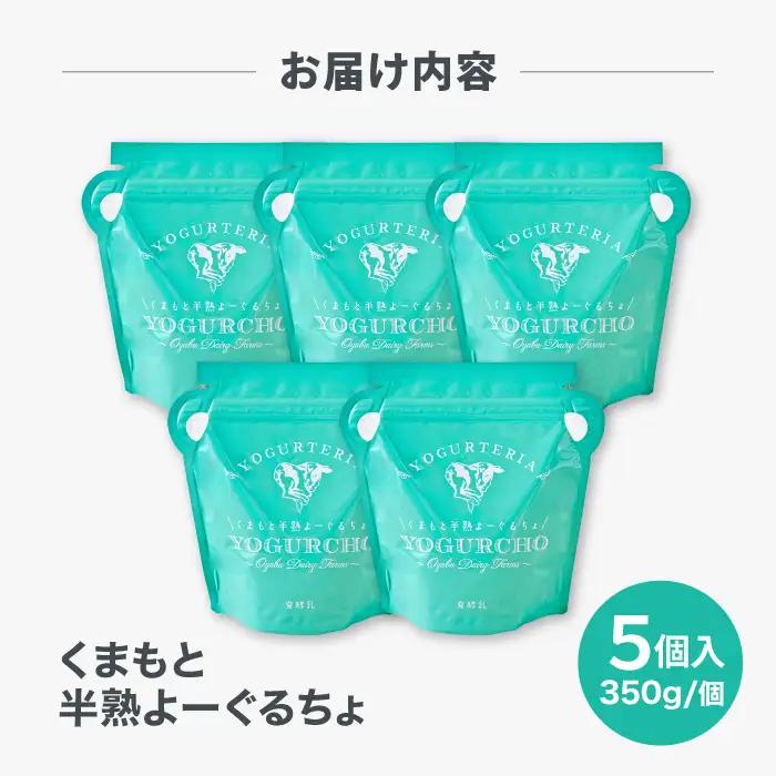 【ふるなびWEEK対象】くまもと半熟よーぐるちょ 350g×5個 オオヤブデイリーファーム ヨーグルト 濃厚ヨーグルト AYAE004