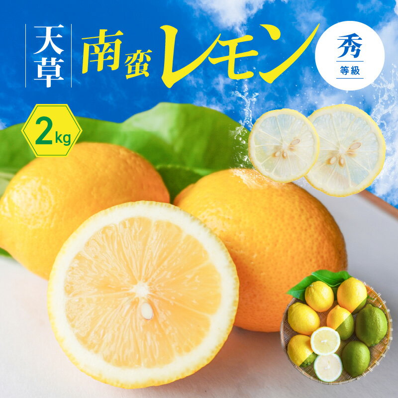【ふるさと納税】レモン 天草南蛮レモン 等級 秀 2kg フルーツ 露地栽培 お陽さま 光 たっぷり 浴びた 果皮ごと食べられる グリーンレモン 完熟レモン イエローレモン 天草市 下浦町 国産 お取り寄せ 送料無料