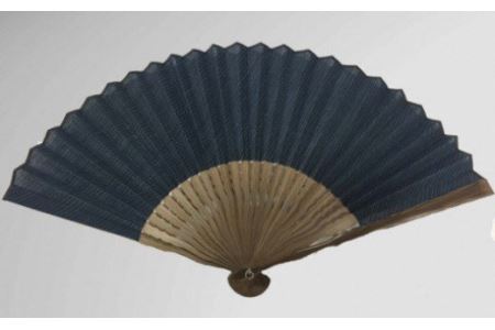 小千谷縮 扇子 7寸(約21cm) | 紺色 扇子