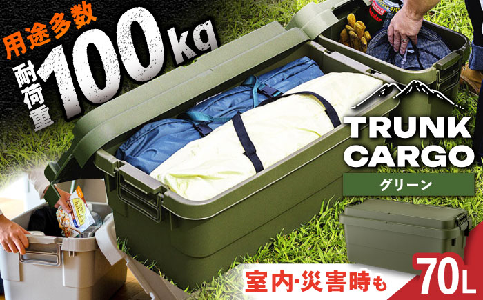 トランクカーゴ グリーン Lサイズ 1個 キャンプ ボックス 収納 アウトドア / 恵那市 / 東谷株式会社　明智流通センター [AUAD010]