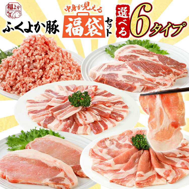 【ふるさと納税】福袋 豚肉 しゃぶしゃぶ 焼肉 切り落とし ステーキ お好みで選べる ふくよか豚 精肉詰め合わせセット 選べる 6タイプ ロース 肩ロース バラ ミンチ 肩ロース 小分け ブタ肉 ぶた肉 冷凍 福岡県 福岡 九州 グルメ お取り寄せ