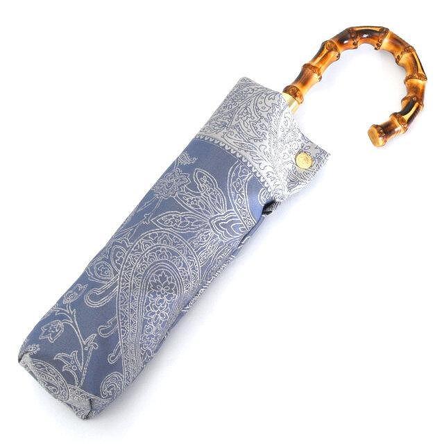 槙田商店【晴雨兼用】折りたたみ傘 kirie ペイズリー:ミステリアスブルー