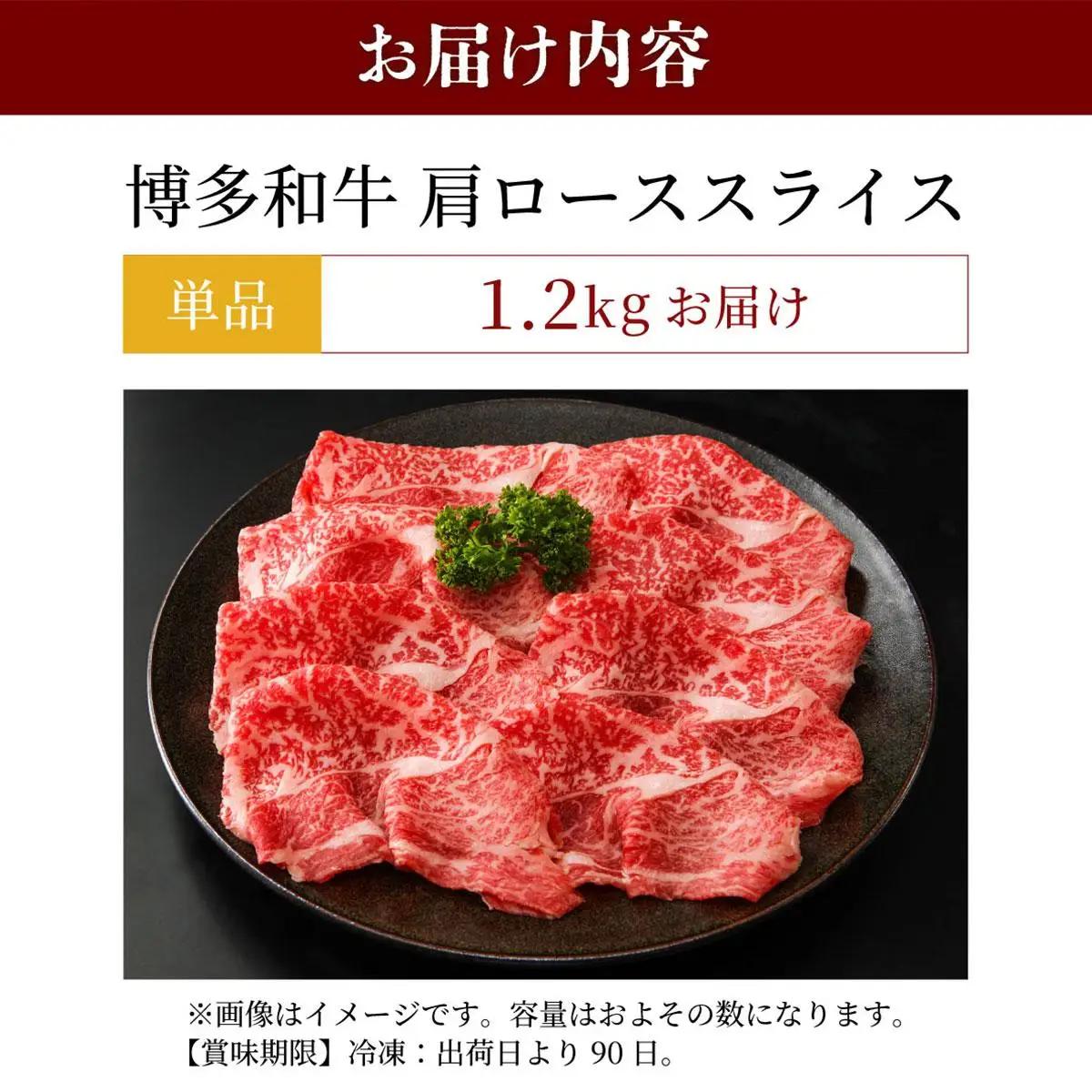 寄附額改定↓ 博多和牛 肩ローススライス 約1200g