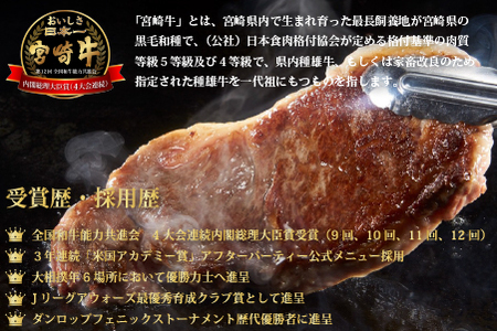 【生産者応援！】宮崎牛ロースステーキ1000g（250g×4枚 宮崎牛 和牛 国産 牛肉  霜降り ステーキ ロース 冷凍 送料無料）