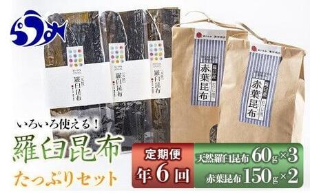 年6回！天然羅臼昆布たっぷりセットの定期便  ｜ 昆布 北海道 