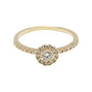 ダイヤモンド リング k18 イエローゴールド 2505jcrr035k18